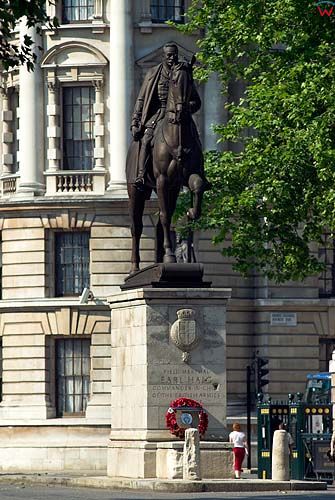 Londyn, Westminister, trakt Parliament St. pomnik Earl Haig. 